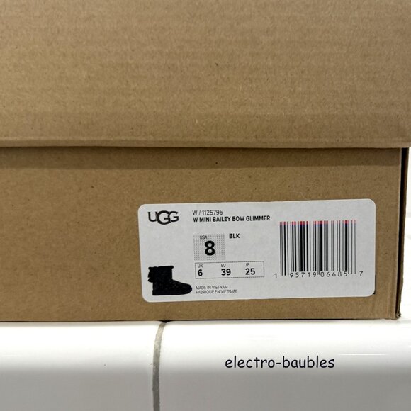 Black Ugg Australia Boots Sz 8 With Metallic Sparkle - MINT Condition - Picture 10 of 16